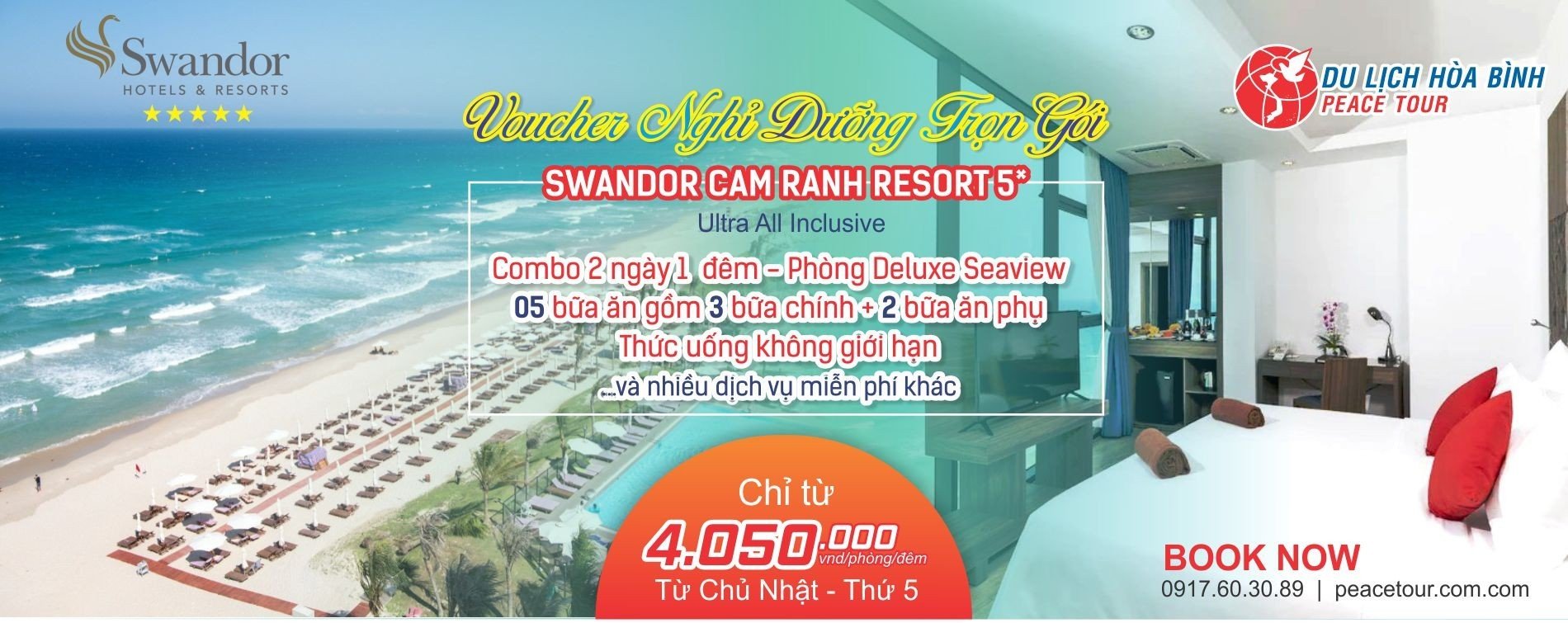 VOUCHER NGHỈ DƯỠNG Trọn gói 2 ngày 1 đêm tại SWANDOR CAM RANH ...